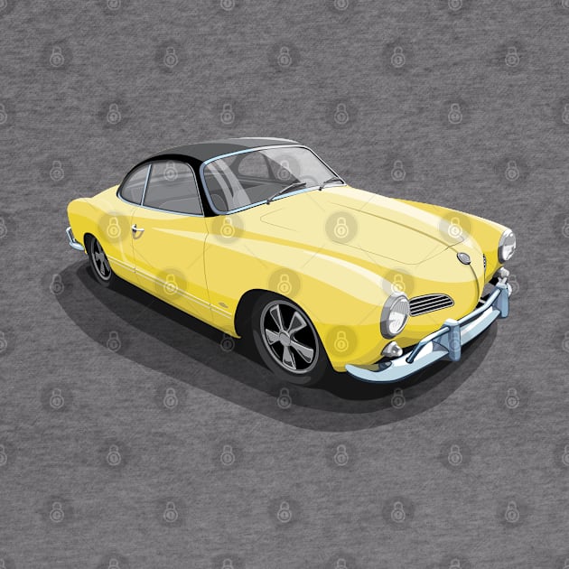 karmann ghia in yellow by candcretro